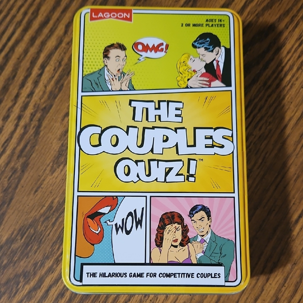 LAGOON "The Couples Quiz!" Game in a Tin - Ages 14+ - New In Tin